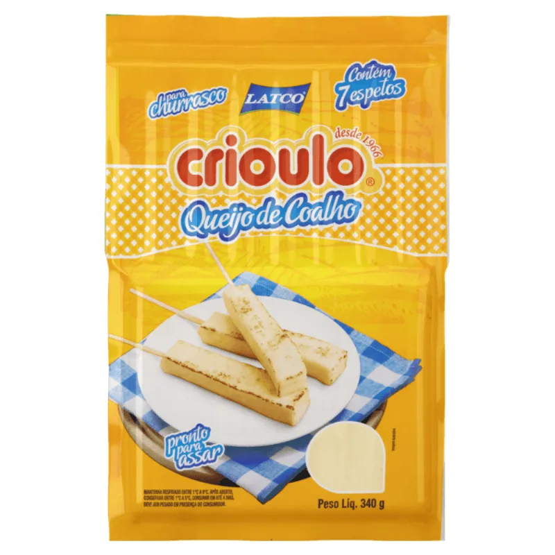 Queijo Crioulo Coalho Tradicional Espeto 340g