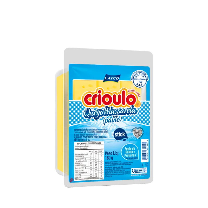 Queijo Mussarela Palito Crioulo – 180g