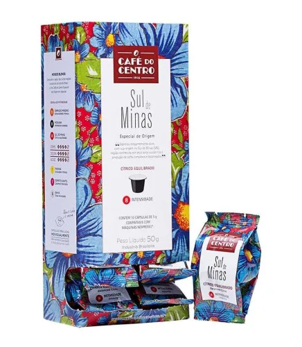 CAFÉ EM CÁPSULA TORRADO E MOÍDO SUL DE MINAS CAFÉ DO CENTRO GOURMET CAIXA 50G 10 UNIDADES - CAFÉ DO CENTRO - Mercearia