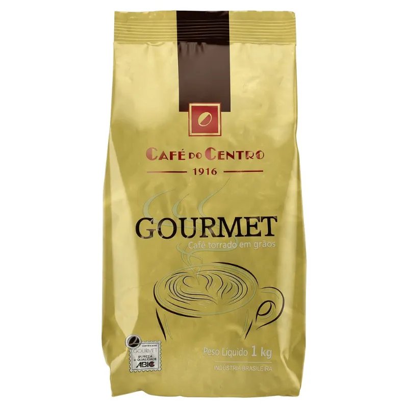 Café Torrado em Grãos Suave Gourmet Café do Centro Pacote 1kg