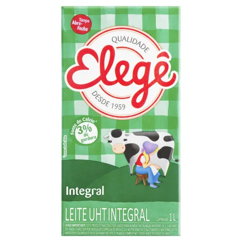 Leite Uht Integral Elegê Caixa 1l - ELEGE - Bebidas