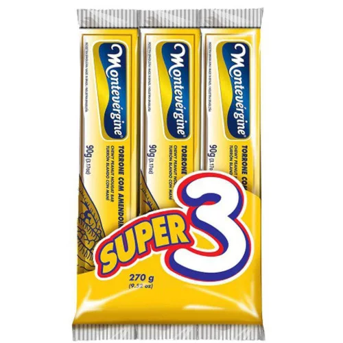 Torrone Com Amendoim Montevérgine Super 3  - MONTEVERGINE - Mercearia