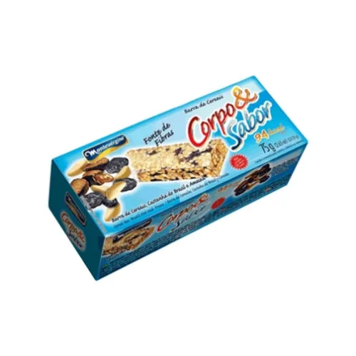 Barra De Cereal Corpo Sabor Castanha Do Pará E Ameixa 3unidade X - SABOR - Mercearia