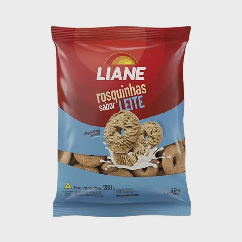 Rosquinha Sabor Leite Sem Lactose Liane 280g