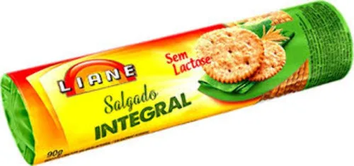 BISCOITO CRACKER SALGADO INTEGRAL 90G LIANE - INTEGRAL - Produtos De Pastelaria
