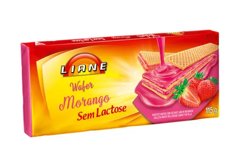 Biscoito Waffer Liane Morango - LIANE - Mercearia