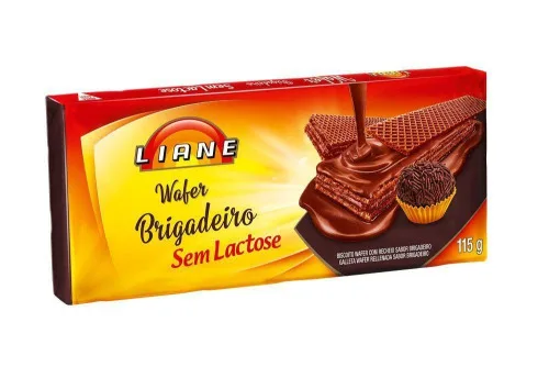BISCOITO WAFER BRIGADEIRO SEM LACTOSE LIANE 115G - LIANE