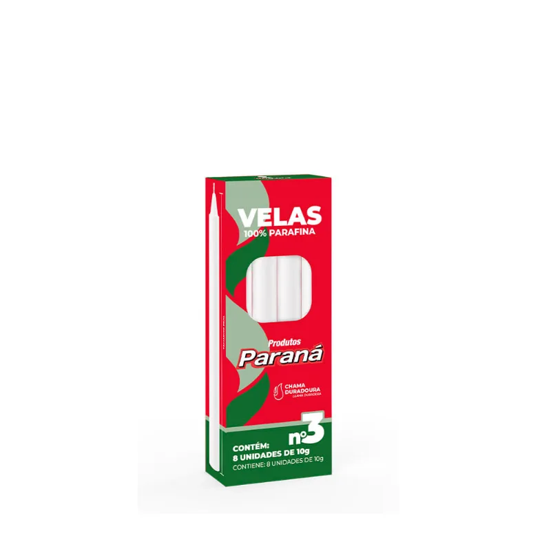 Vela Paraná n3 com 8 unidades 10g