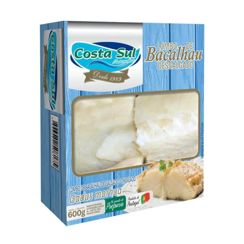 Lombo Bacalhau Costa Sul Congelado 600g - Costa Sul