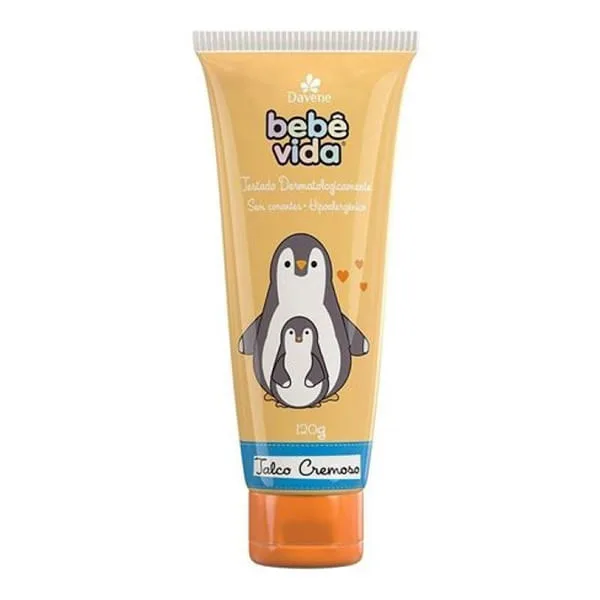 TALCO CREMOSO BEBE VIDA 120GR - BEBE VIDA - Cosméticos E Perfumaria