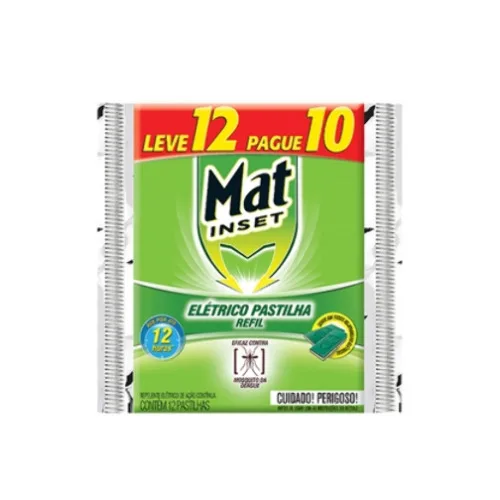 Inseticidaicida Mat Inseticida Elétrico Pastilha 12 Horas Refil 12unidade - MAT INSET