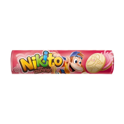 Biscoito Recheio Morango Nikito Pacote 135g - NIKITO - Mercearia