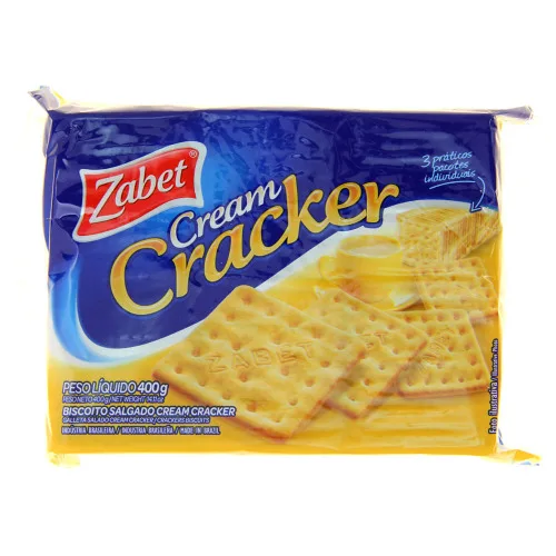 Biscoito Cream Cracker Zabet Pacote 400g - ZABET - Mercearia