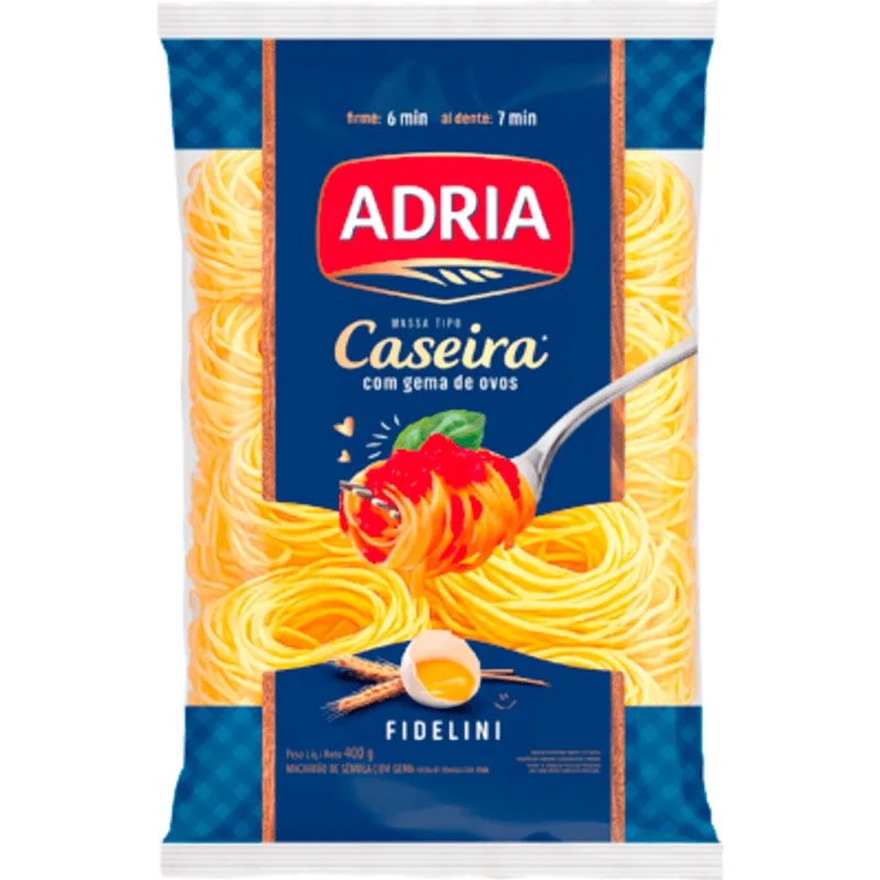 Macarrão de Sêmola Adria Caseiro Fidelini 400g