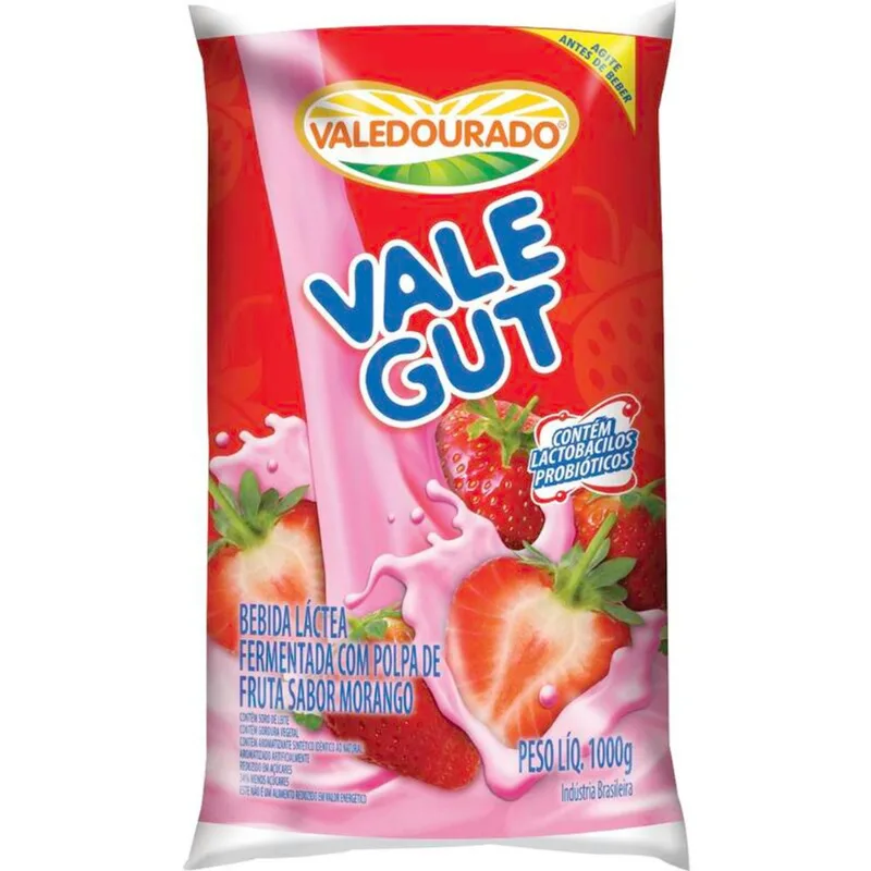 Bebida Láctea Vale Gut Morango 1L