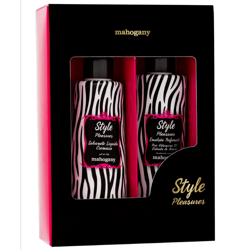Estojo Savana Style Pleasures Sabonete 200ml + Hidratante Mahogany 200ml