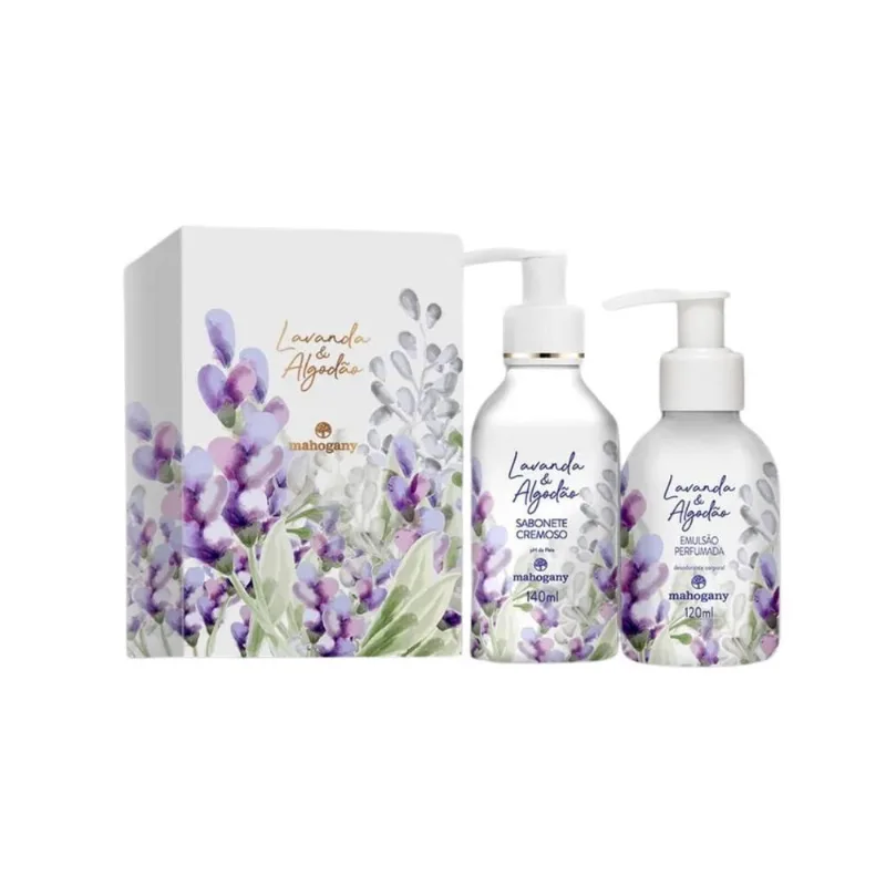 Kit Lavanda E Algodão Sabonete Líq 140Ml E Hidratante 120Ml
