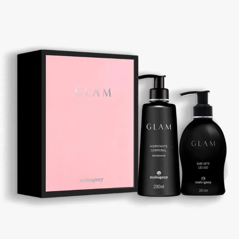 Kit Glam Sabonete Líquido 240Ml E Hidratante 200Ml -Mahogany