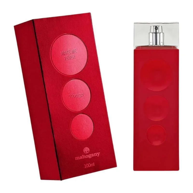 Fragrância Desodorante Corporal Make Me Fever Rouge Mahogany 100ml translucido