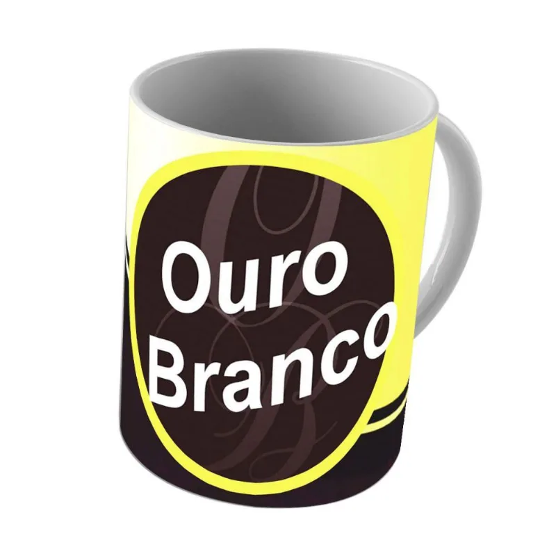 Caneca de Porcelana Ouro Branco