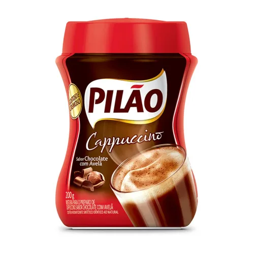 Cappuccino De Chocolate Com Avelã Pilão Pote 200g - PILAO