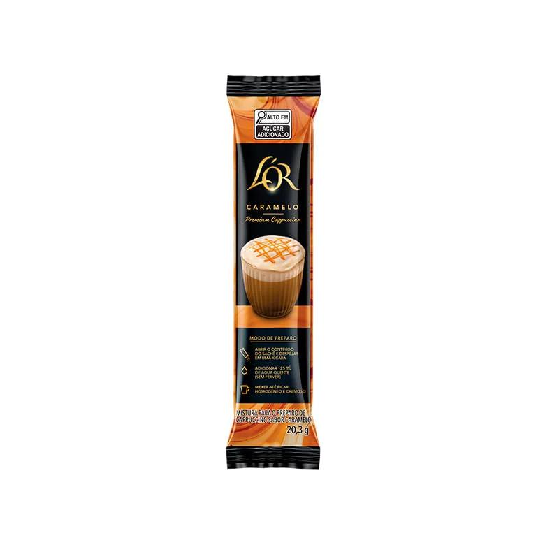 Cappuccino Lor Solúvel Caramelo Premium 20,3g - Lor - Mercearia