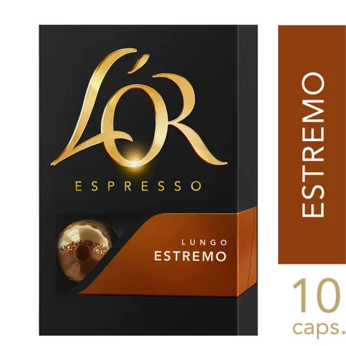 Café Em Cápsula Torrado E Moído Espresso Lungo Estremo L Or Caixa 52g 10 Unidades - LOR - Mercearia