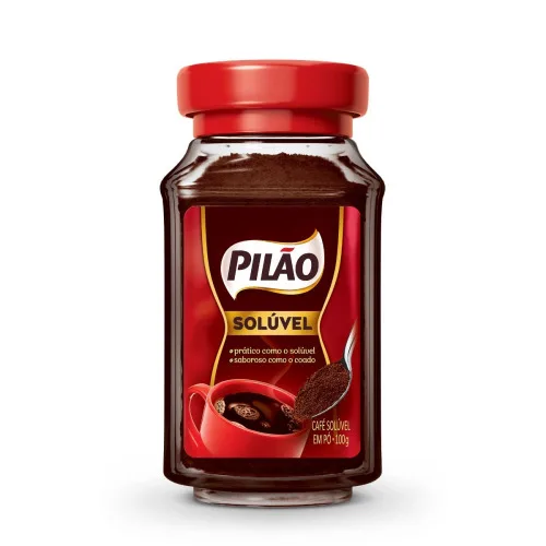 CAFÉ SOLÚVEL PILÃO VIDRO 100G - PILAO