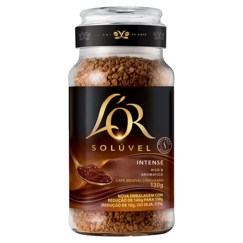 CAFE L OR INTENSE SOLUVEL POTE VIDRO 130G - LOR - Mercearia