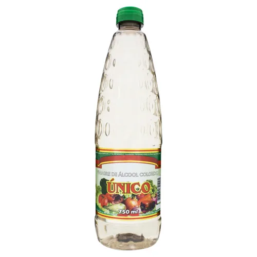 VINAGRE DE ÁLCOOL COLORIDO ÚNICO FRASCO 750ML - UNICO