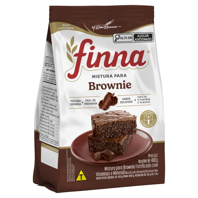 Mistura para Bolo Finna Brownie 400g - Finna - Mercearia