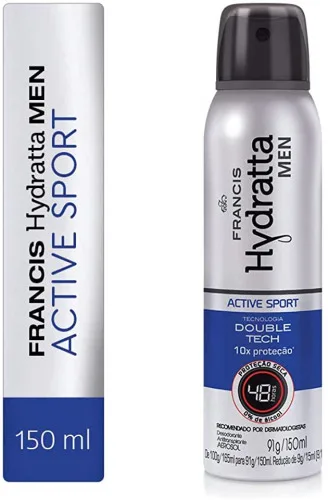 Desodorante Aerosol Francis Hydratta 165ml Masculino Azul Unit - FRANCIS HYDRATTA - Higiene E Beleza