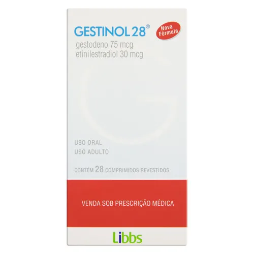 GESTINOL 0,03 MG + 0,075 MG 28 DRÁGEAS LIBBS SIMILAR - LIBBS - Produtos Farmacêuticos
