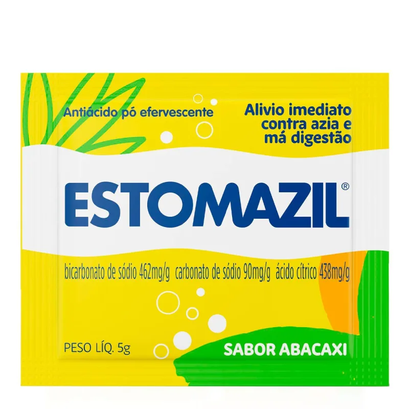 Antiácido Estomazil Sabor Abacaxi 5g Pó Efervescente - Estomazil - Remédios