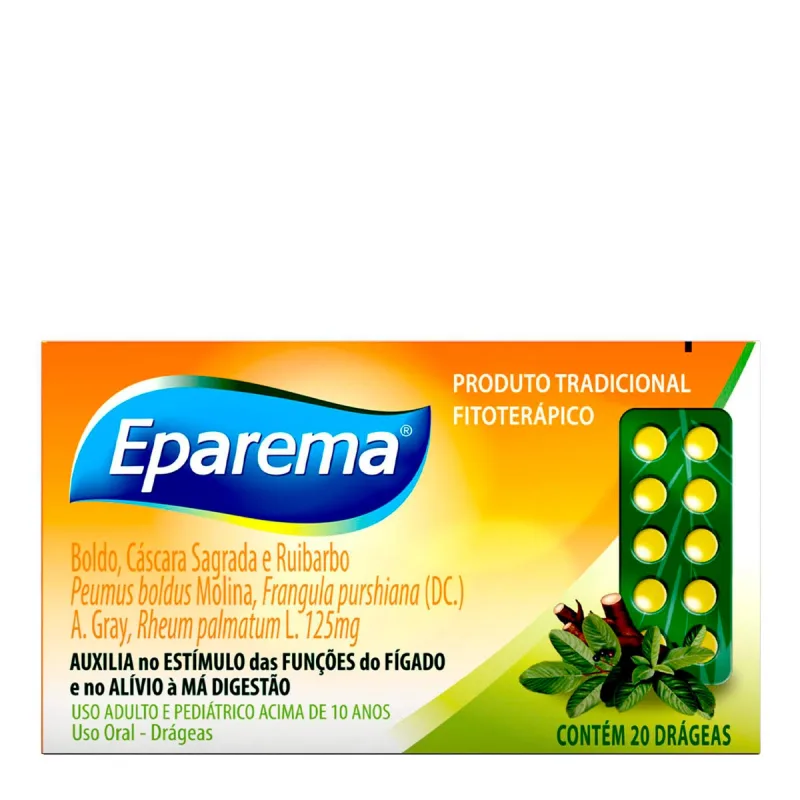 Fitoterápico Eparema 125mg 20 Drágeas - Takeda