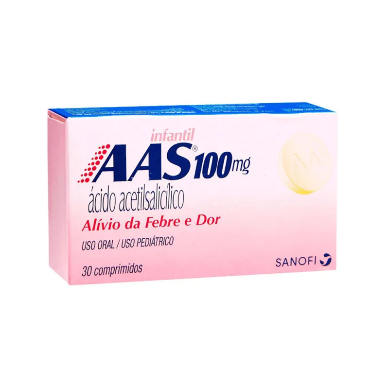 AAS Infantil 100mg 30 Comprimidos - Aas - Medicamentos E Saúde