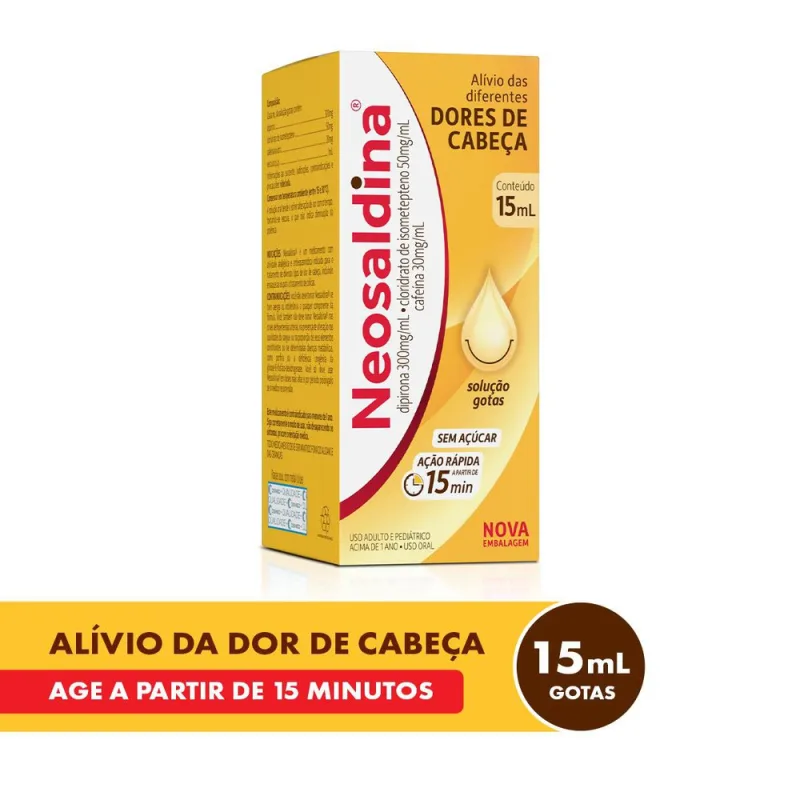 - NEOSALDINA 15ML GTS   HYPE %DF:5.00 - Neosaldina - Medicamentos E Saúde