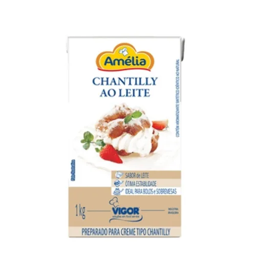 Creme Chantilly Ao Leite Amélia 1kg - AMELIA