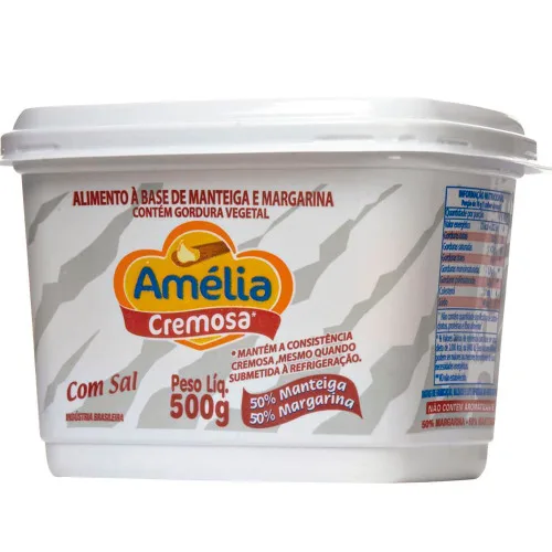 Manteiga E Margarina Com Sal Amélia Pote 500g - AMELIA