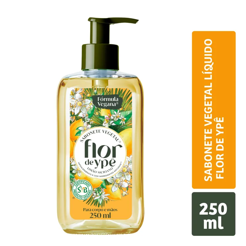 Sabonete Flor de Ypê Vegano Limão Siciliano 250ml - Flor De Ype - Higiene E Beleza