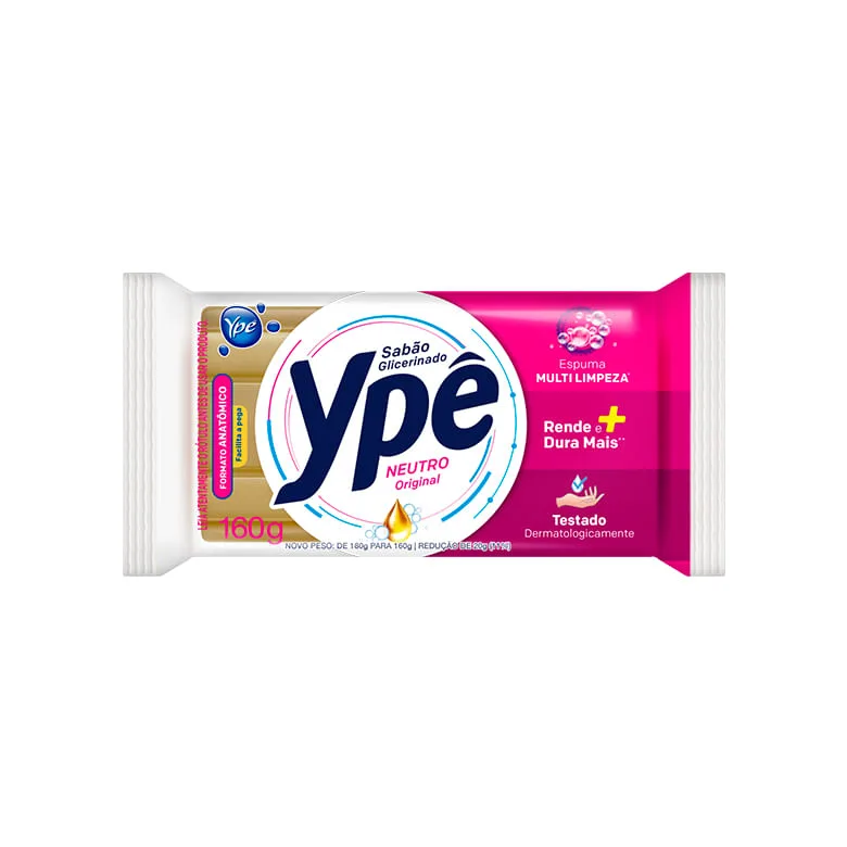 SABAO BAR YPE NEUTRO 160G - Ypê - Limpeza