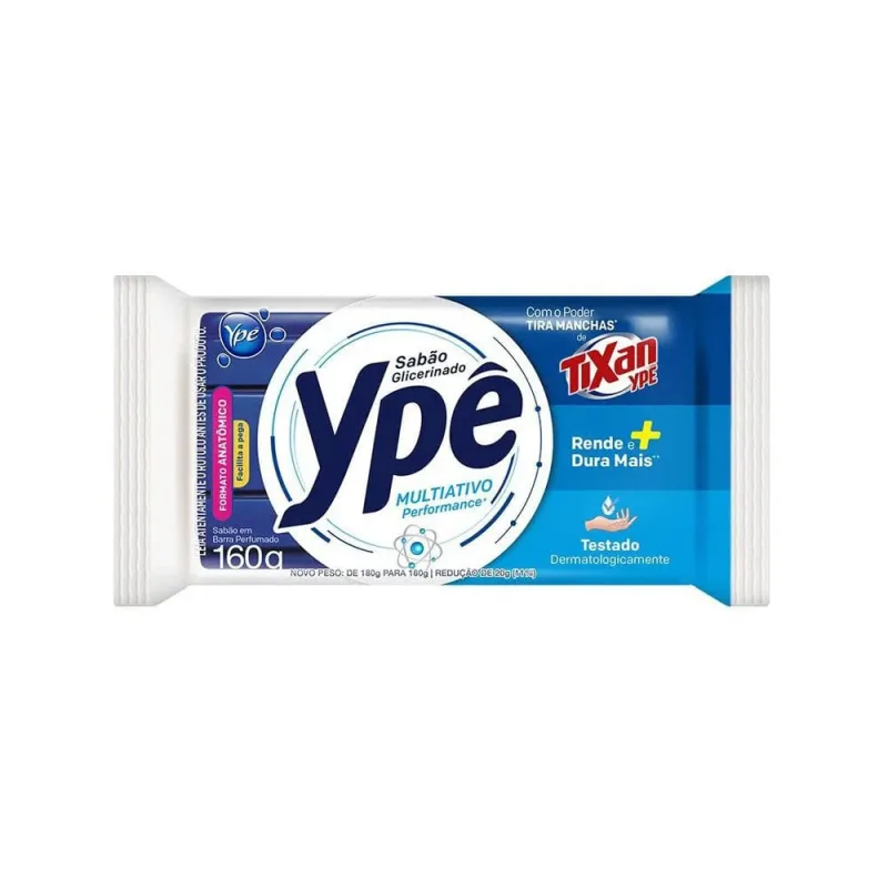 Sabão em Barra Ypê Multiuso 160g - YPE - Limpeza