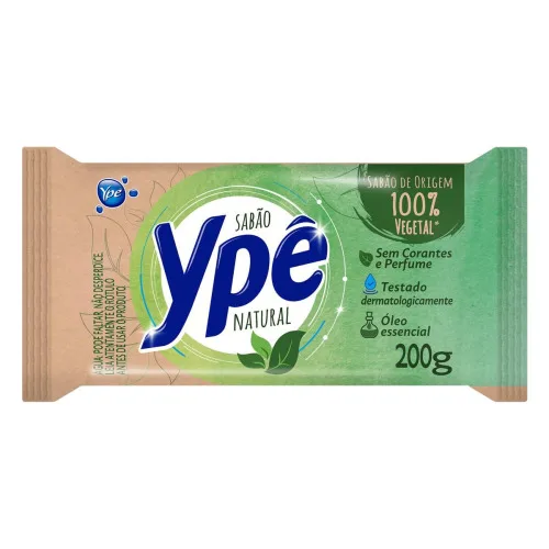 SABÃO EM BARRA NATURAL YPÊ PACOTE 200G - YPÊ