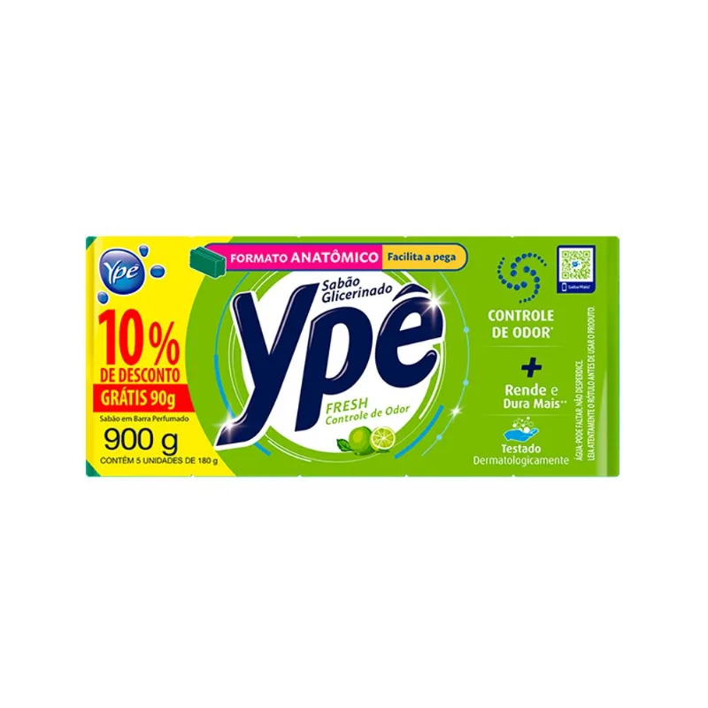 Sabão em Pedra Ypê Fresh com 10% Desconto 900g