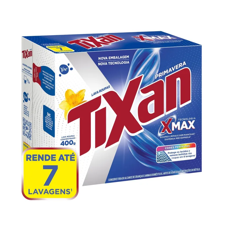 LAVA ROUPA PO TIXAN CX 400G PRIMAVERA - TIXAN YPE
