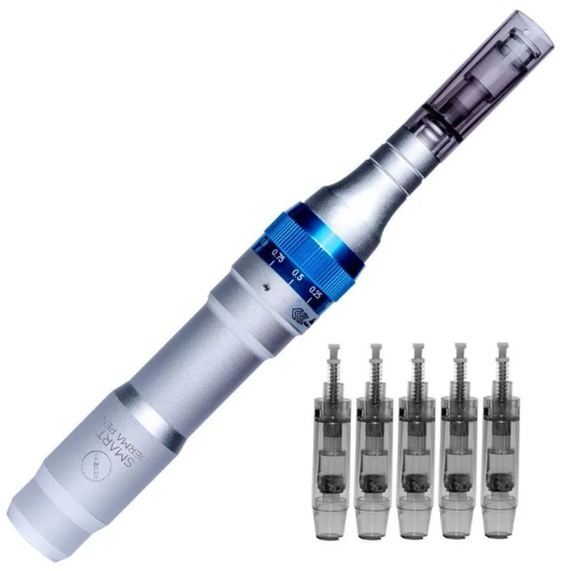 Kit Caneta Derma Pen + 10 Cartuchos 36 Pontas Smart Gr