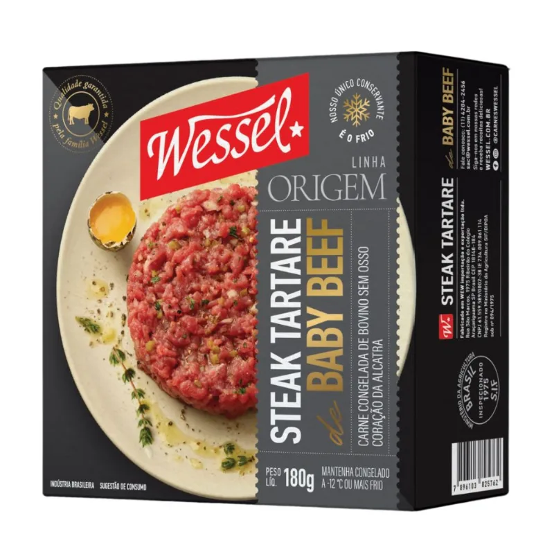 Steak Tartare de Baby Beef Congelado Wessel 180g