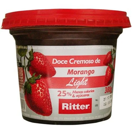 Doce Ritter Light Morango 380gr - RITTER - Mercearia