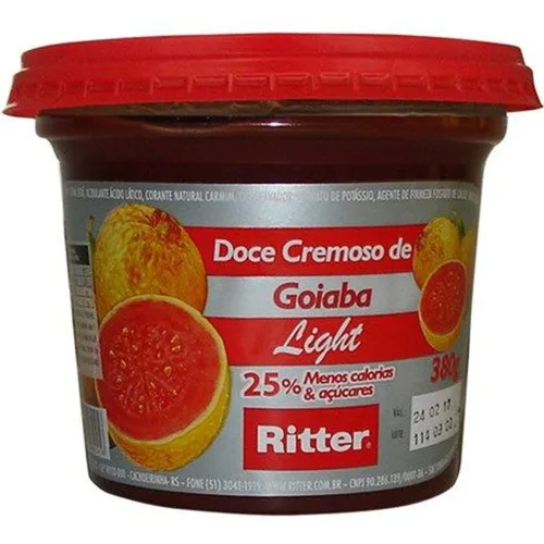 Doce Ritter Light Goiaba 380gr - RITTER - Mercearia