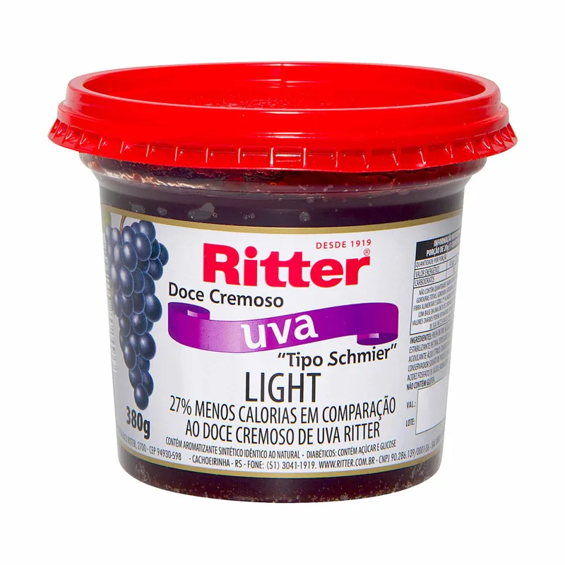 DOCE CREMOSO LIGHT UVA RITTER - RITTER - Mercearia